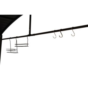 Tettoia barbecue in acciaio antracite 240x150 cm