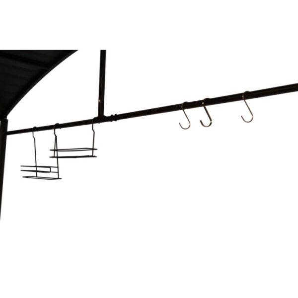 Tettoia barbecue in acciaio antracite 240x150 cm