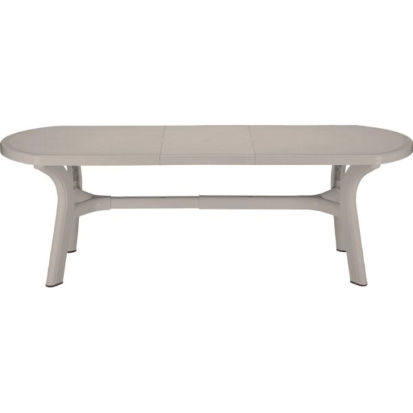 Tavolo da giardino ovale allungabile t.b.t. beige per esterni.