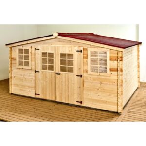 Casetta da giardino in legno sp 28 mm H207xL416xP304 cm