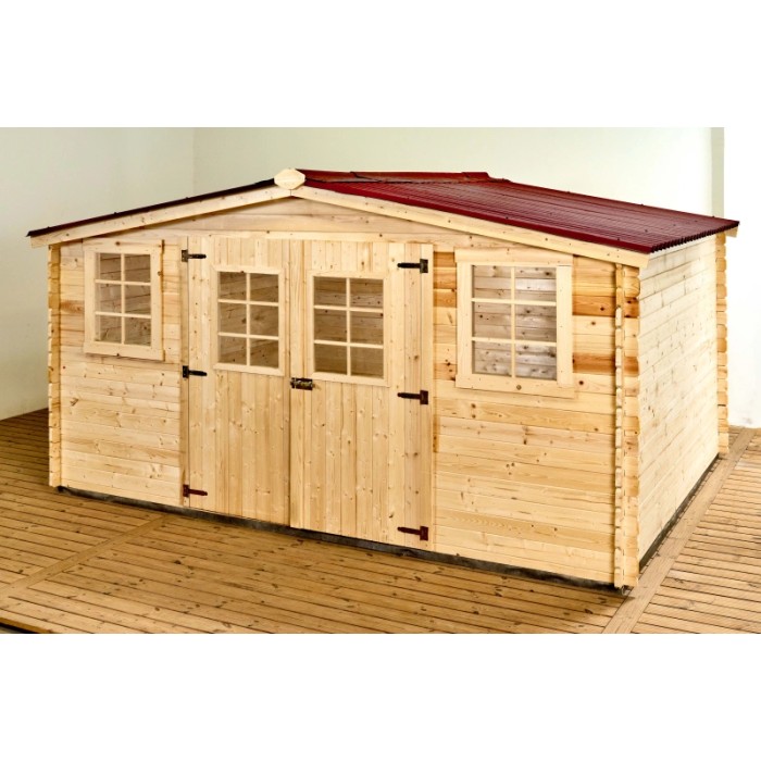 Casetta da giardino in legno sp 28 mm H207xL416xP304 cm