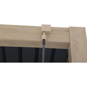Pergola in alluminio Myara L580xP296xH250 cm legno chiaro