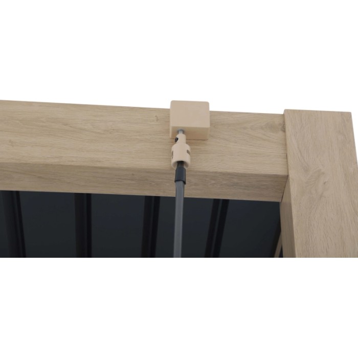 Pergola in alluminio Myara L580xP296xH250 cm legno chiaro