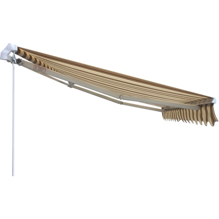 Tenda da sole a strisce t.b.t. per patio o balcone.