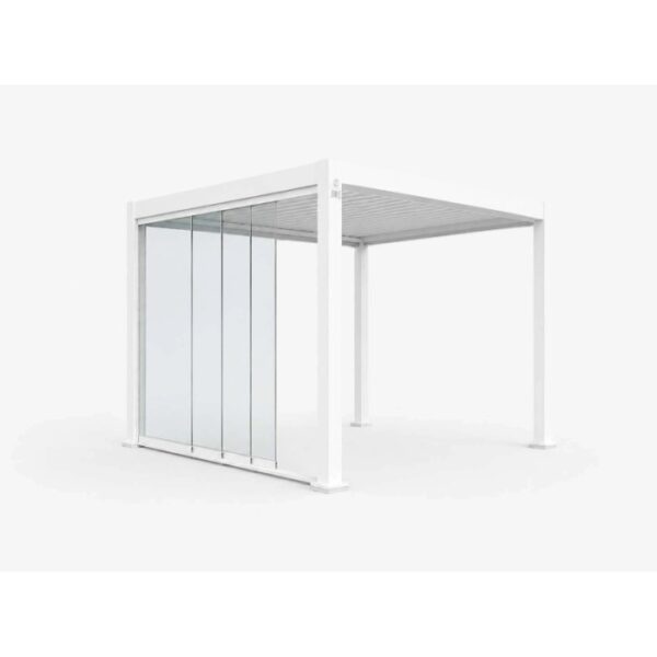 Vetrata scorrevole pergola Myara 3x2,5 m bianco opaco