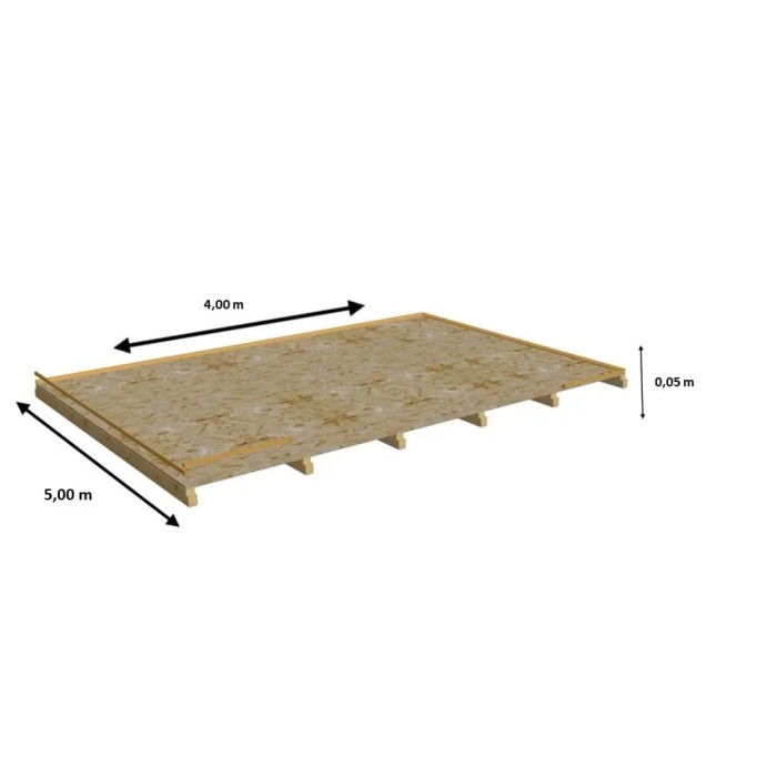 Pavimento in legno H40 xL500xP5 cm 20 m²