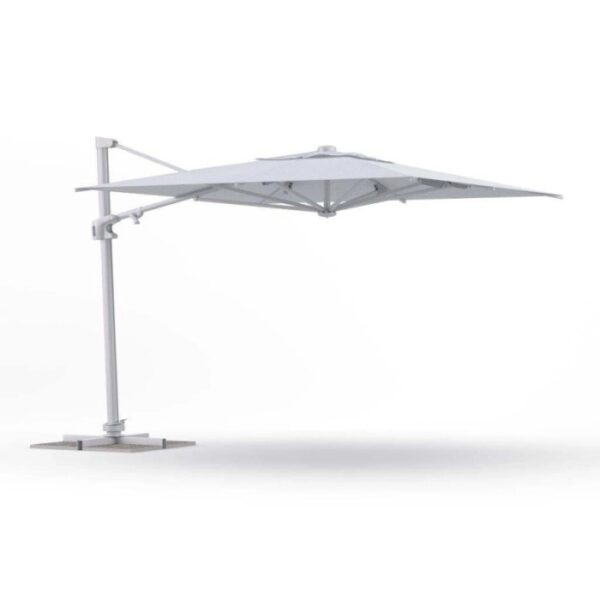Ombrellone da giardino palo decentrato retrattile Next 3x4 m Bianco