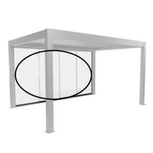 Parete scorrevole in vetro Biohort vetro trasparente 3 m grigio scuro metallizzato per coperture per patio.