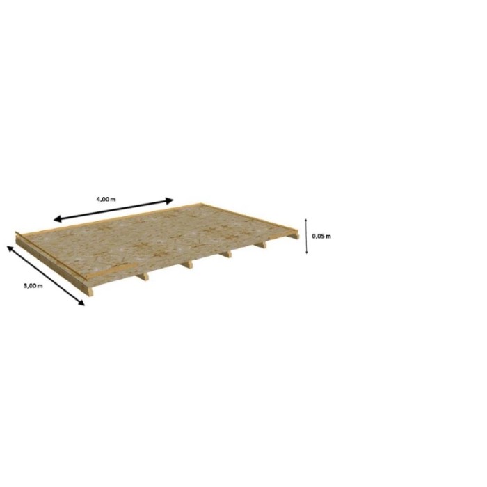 Pavimento in legno H300xL400xP5 cm 12 m²