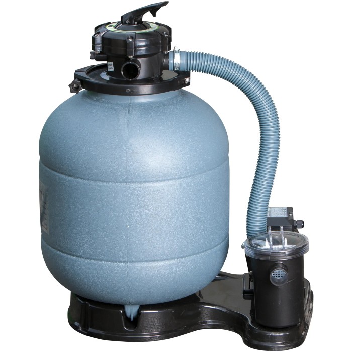 Sistema di filtraggio a sabbia per piscina Gre Atlantis, adatto per piscine fino a 610 cm, per la pulizia dell'acqua.