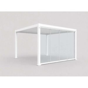 Vetrata fissa pergola Myara 4x2,5 m bianco opaco