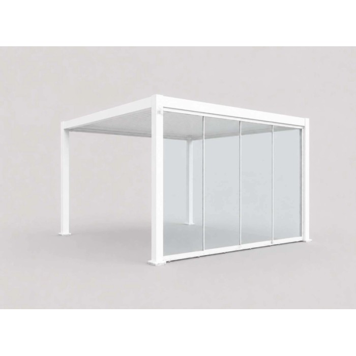 Vetrata fissa pergola Myara 4x2,5 m bianco opaco