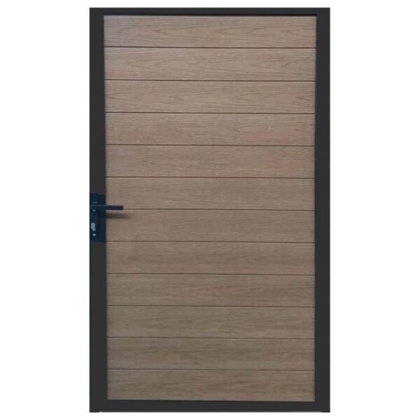 Cancello in WPC effetto legno Teck per pannello 90x180 cm legno