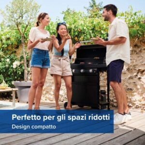 Barbecue a gas Campingaz Compact 3 L DG 3 bruciatori 7,6 kW nero opaco
