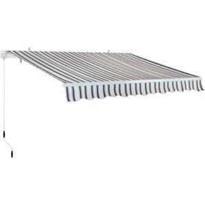 Tenda da sole a strisce t.b.t. per patio e balcone.