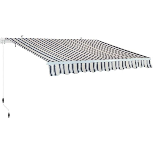 Tenda da sole a strisce t.b.t. per patio e balcone.