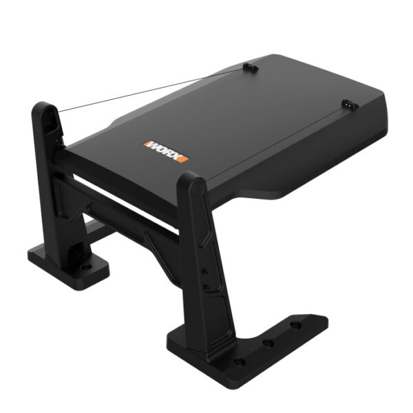 Worx Vision Garage WA0825, garage pieghevole per robot rasaerba in plastica nera.