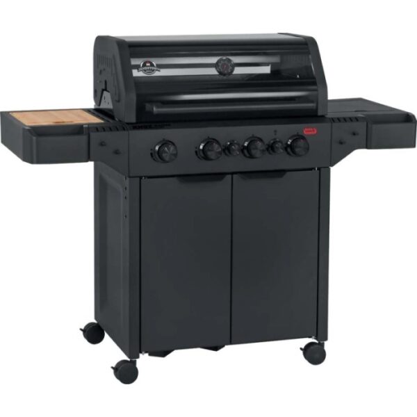 Barbecue a gas Jamestown Knox II 4 bruciatori fornello laterale nero 134x115 cm
