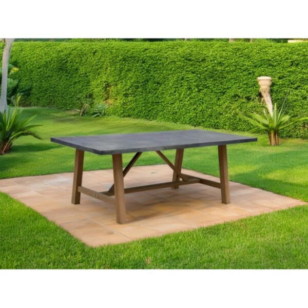Tavolo da giardino Garey in poliresina e legno di eucalipto 220x100xH74 cm