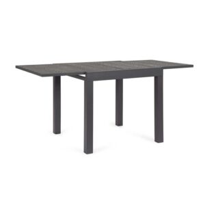 Tavolo da giardino grigio allungato. Ideale per il giardino o il patio.