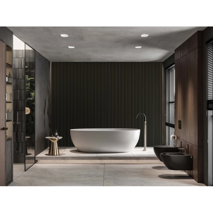 Pannello fonoassorbente decorativo alu anodiz bronzo 240x56,55x1,7 cm