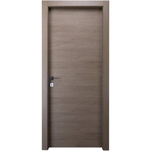 Porta per interni t.b.t. effetto legno con maniglia.