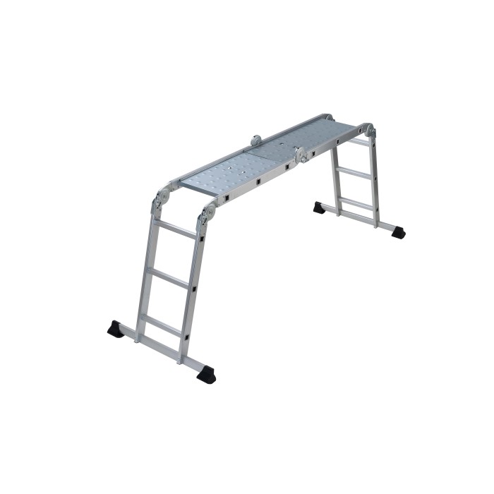 Scala/piattaforma di lavoro multifunzionale t.b.t. in alluminio.