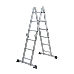 t.b.t. Scala da costruzione a cavalletto, colore argento.