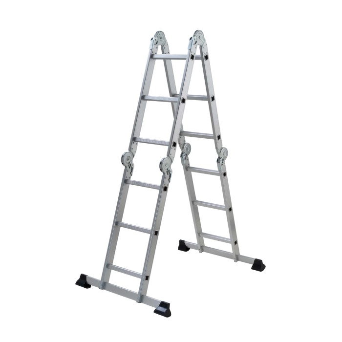 t.b.t. Scala da costruzione a cavalletto, colore argento.