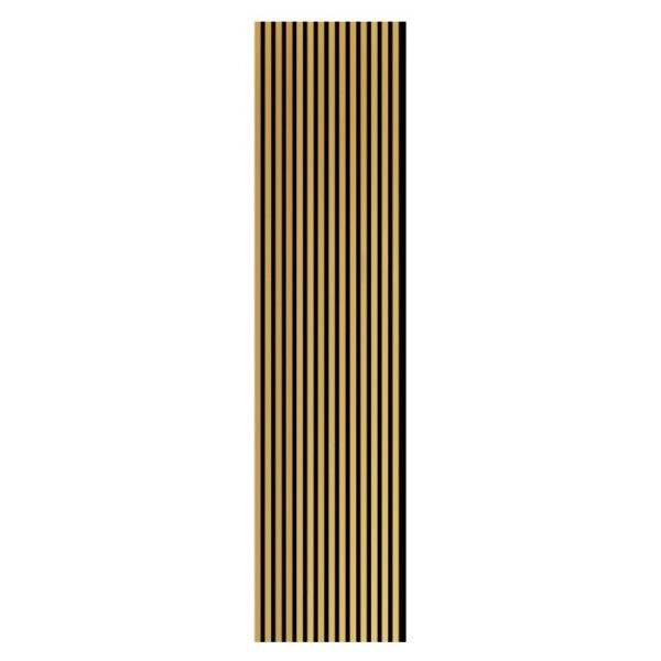 Pannello fonoassorbente decorativo alu anodiz oro 240x56,55x1,7 cm