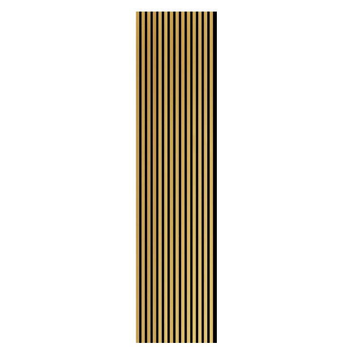 Pannello fonoassorbente decorativo alu anodiz oro 240x56,55x1,7 cm