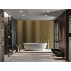 Pannello fonoassorbente decorativo alu anodiz oro 240x56,55x1,7 cm