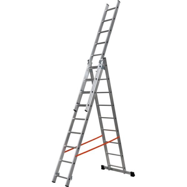 t.b.t. Scala multifunzione in alluminio, utilizzabile come scala a pioli o a cavalletto.