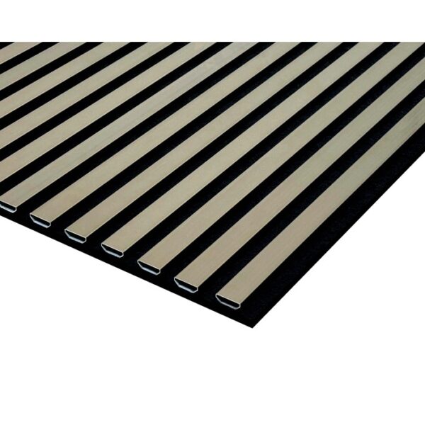 Pannello fonoassorbente decorativo alu anodiz argento 240x56,55x1,7 cm