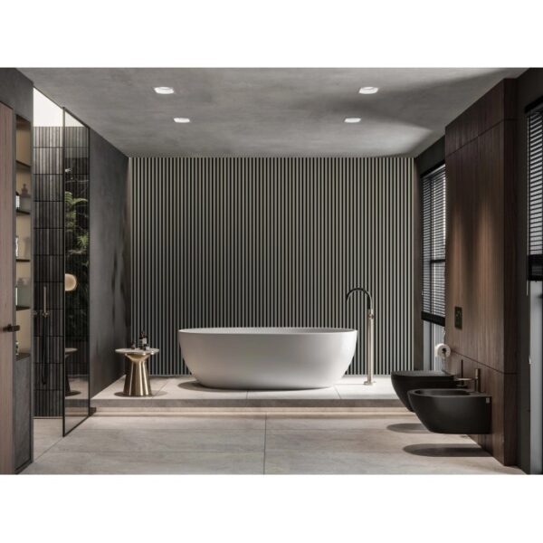 Pannello fonoassorbente decorativo alu anodiz argento 240x56,55x1,7 cm