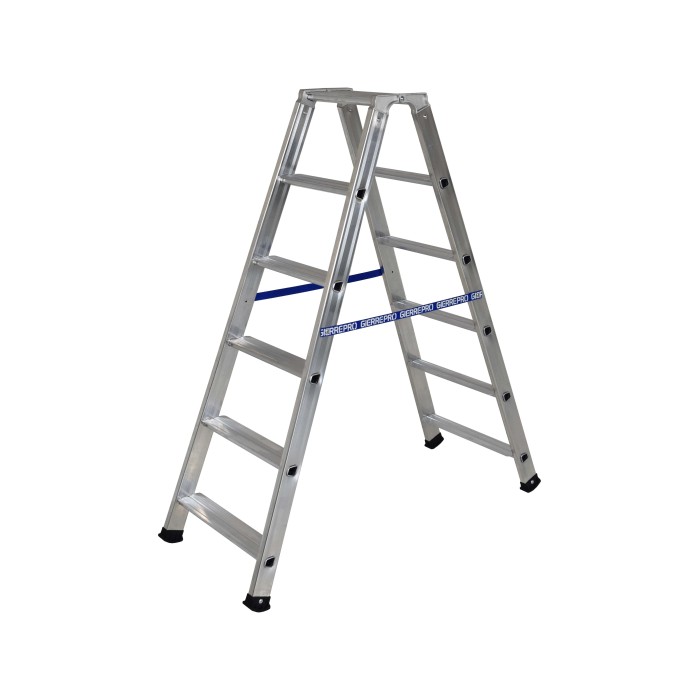 Scala edile t.b.t., alluminio, a cavalletto, ideale per lavori di ristrutturazione.