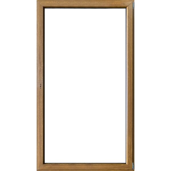 Finestra in PVC t.b.t. effetto legno. Telaio marrone.