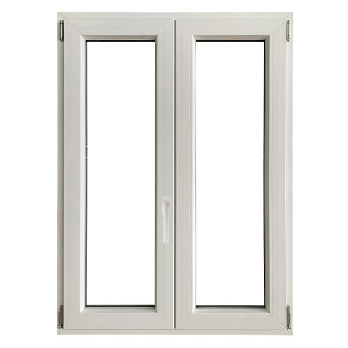 Finestra in PVC bianca t.b.t. a due ante per OBI