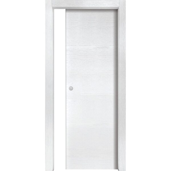 Porta interna bianca dal design semplice. Ideale per spazi abitativi moderni.