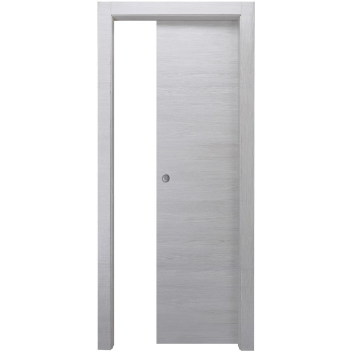 Porta interna chiara t.b.t. con telaio, effetto legno.