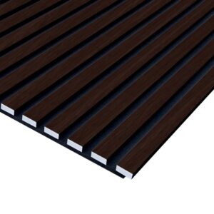 Pannello fonoassorbente decorativo PVC rovere scuro 240x57,25x1,9 cm