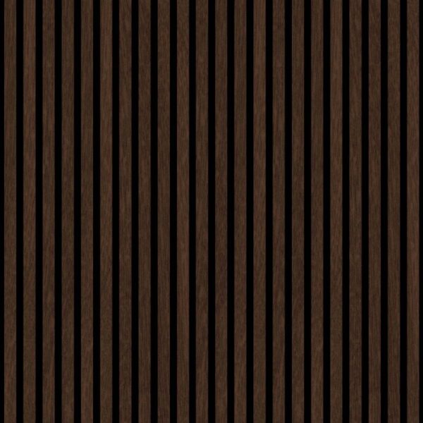Pannello fonoassorbente decorativo PVC rovere scuro 240x57,25x1,9 cm