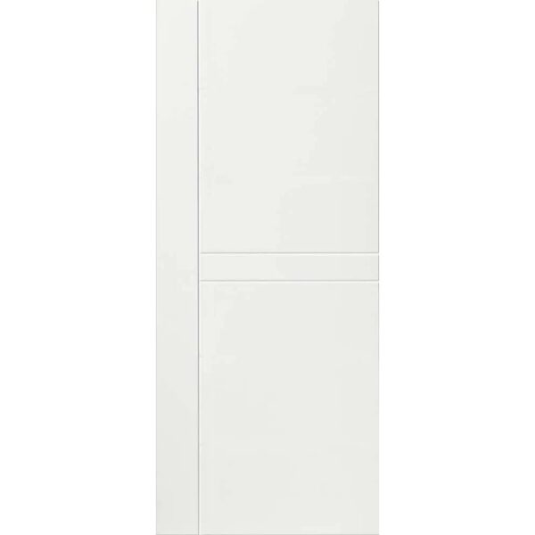 Porta interna bianca dal design semplice, accessorio per porte.