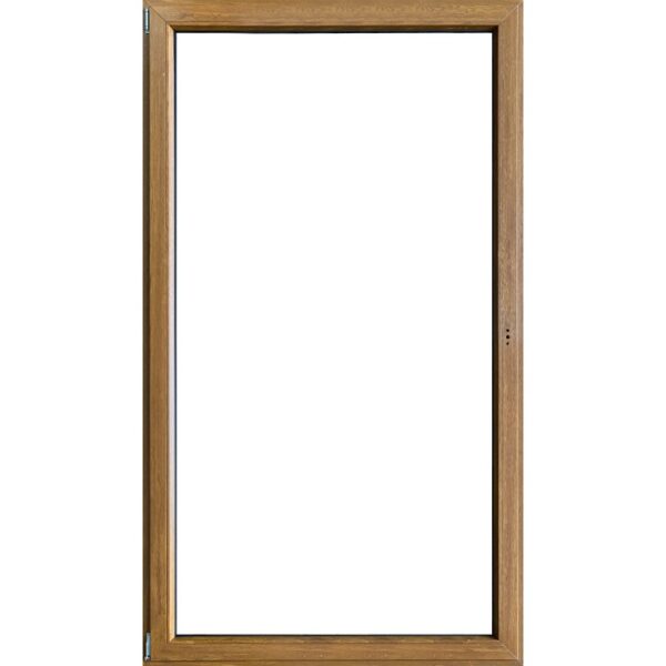 Finestra in PVC t.b.t. effetto legno. Telaio marrone.