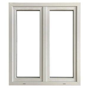 Finestra in PVC bianca a due ante. Finestra per nuove costruzioni e ristrutturazioni.