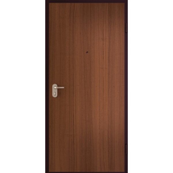 Porta blindata t.b.t. marrone con maniglia e spioncino