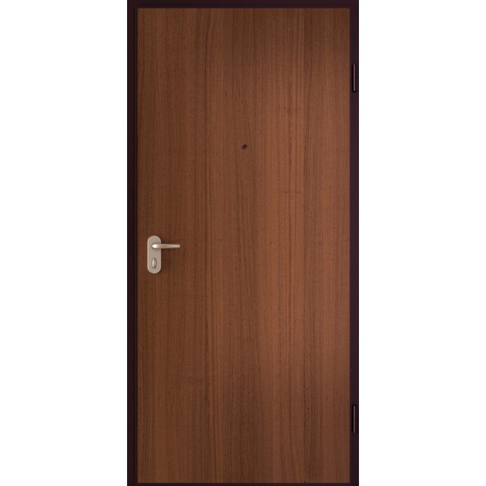 Porta blindata t.b.t. marrone con maniglia e spioncino