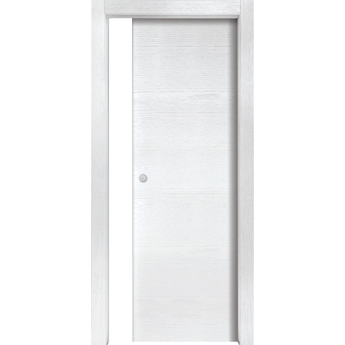 Porta interna bianca dal design semplice. Ideale per spazi abitativi moderni.
