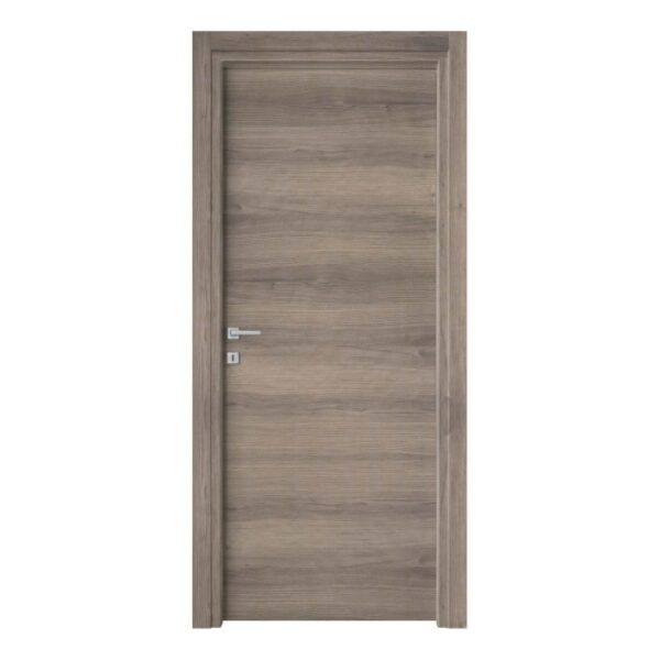 Porta per interni t.b.t. effetto legno, grigio-marrone con maniglia