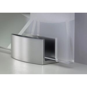 Porta scorrevole esterno muro Alu in cristallo fumè 76x0,8x215 cm
